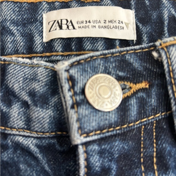 Zara blue jeans straight leg - high waist - Picture 3 of 4